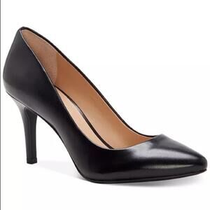 INC International Concepts Zitah Pumps Black Leather 7.5M
